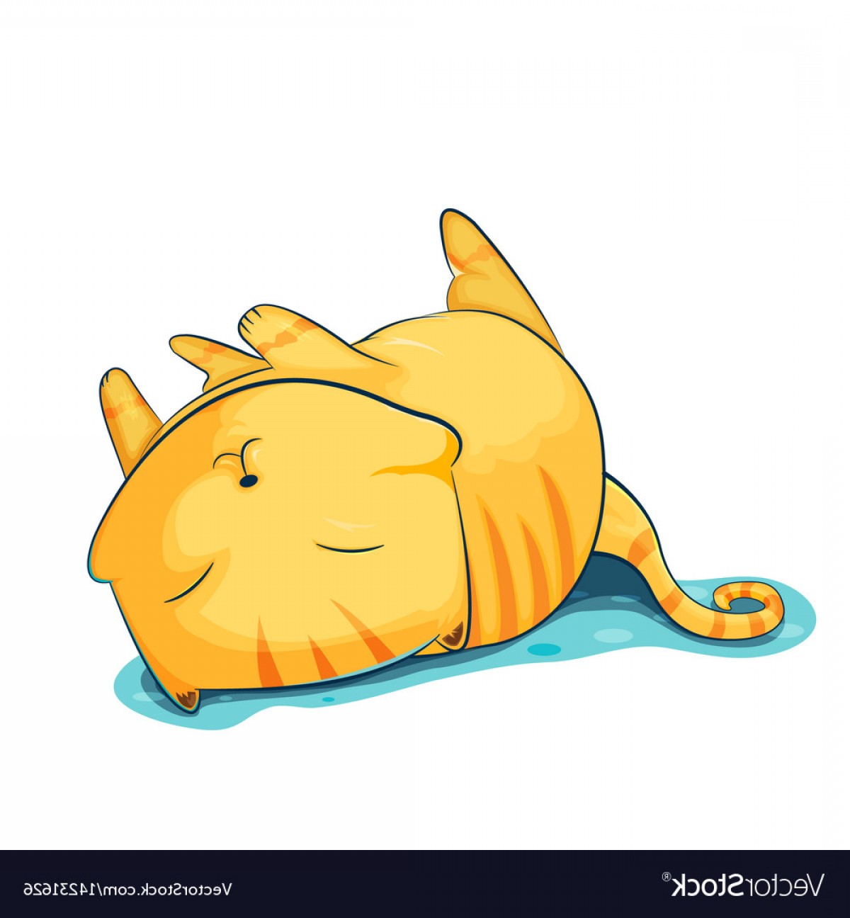 1200x1296 Sleeping Cat Illustration Vector Catamart