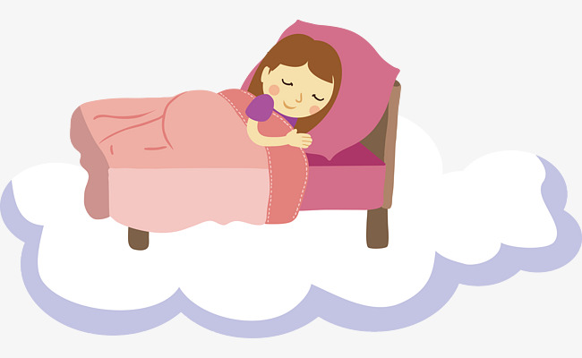 650x400 Download Free Png Creative Sleep Cartoon Vector, Little Girl, Go