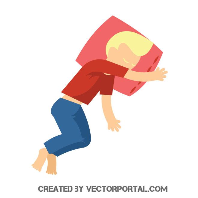 660x660 Kid Sleeping Vector Illustration