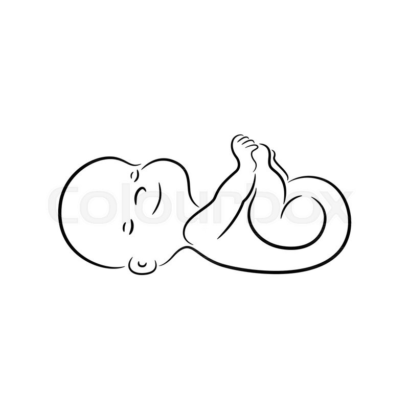 800x800 Illustration Of Sleeping Baby Stock Vector Colourbox