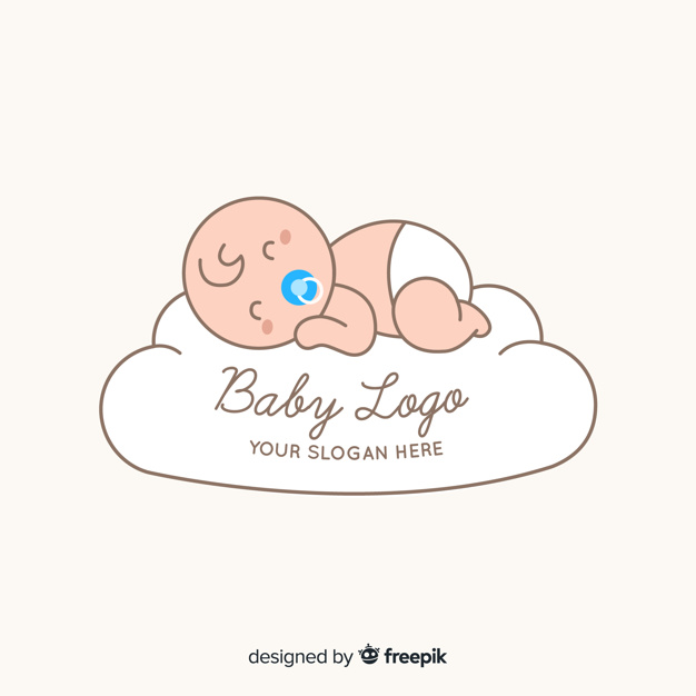 626x626 Sleeping Baby Logo Vector Free Download