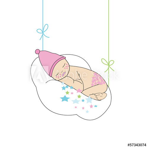500x500 Sleeping Baby Vector