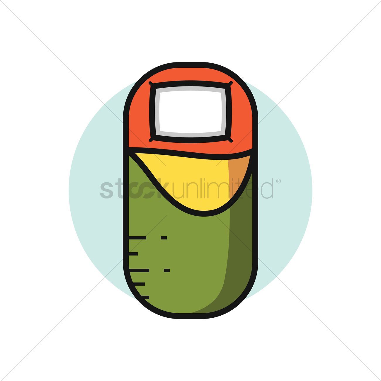 1300x1300 Sleeping Bag Vector Image