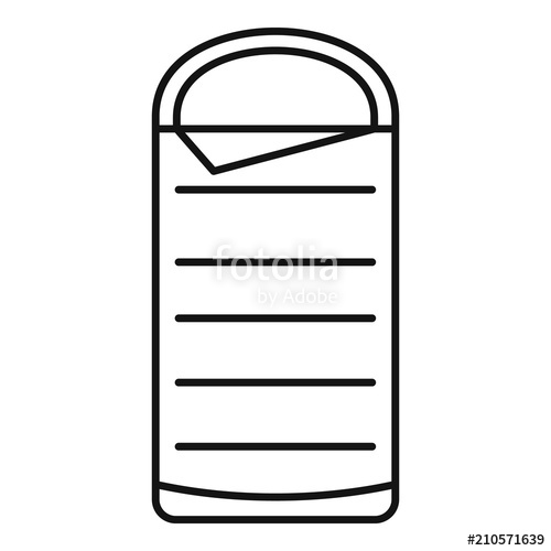 500x500 Sleeping Bag Icon Outline Illustration Of Sleeping Bag Vector
