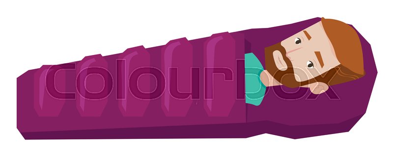 800x328 Hipster Man With Beard Sleeping In A Stock Vector Colourbox