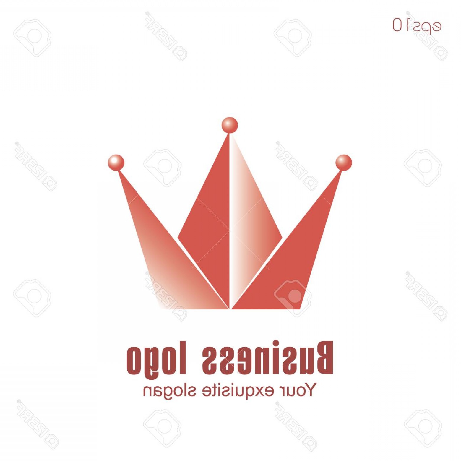 1560x1560 Photostock Vector Crown Business Logo Diadem Emblem Red Consists