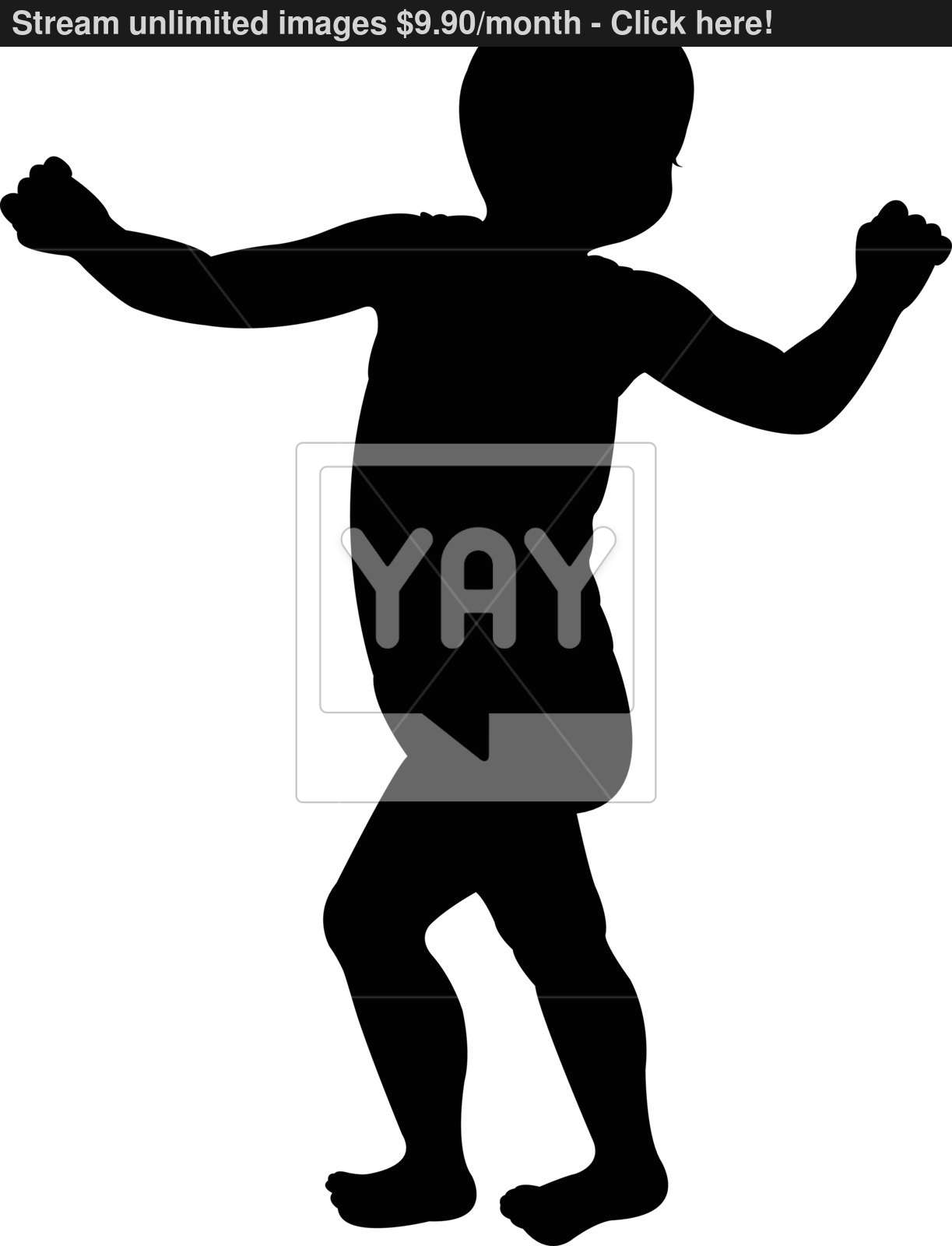 1223x1600 Two And A Half Years Old Baby Boy Sleeping, Silhouette Vector