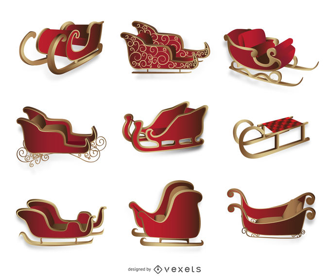 677x570 Isolated Christmas Sleigh