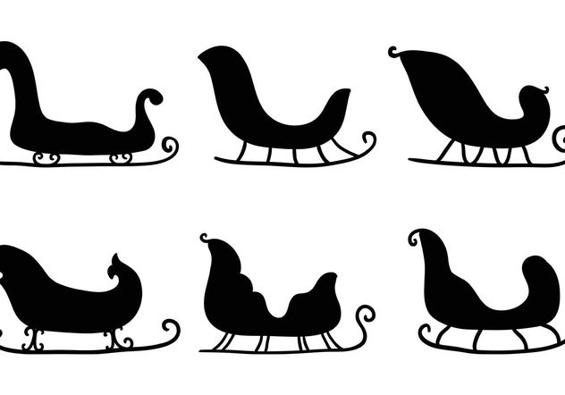 632x442 Santa's Sleigh Vector Silhouettes Free Vector Download