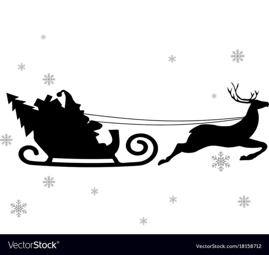 940x893 Santa Claus Riding Sleigh Vector Wallpaper Wallpapers Background