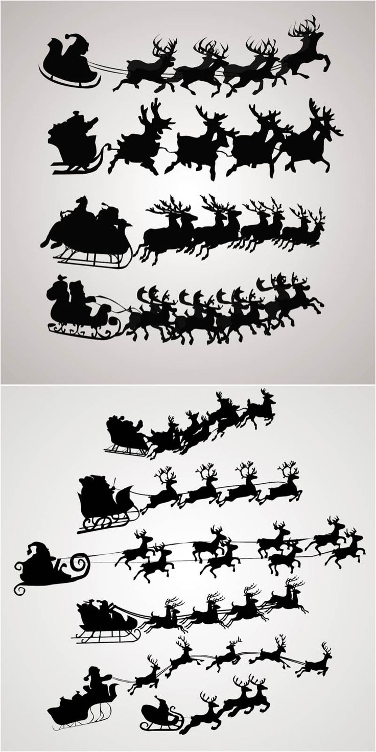 736x1472 Santa Claus On A Sleigh Vector Free Download!! Christmas Crafts