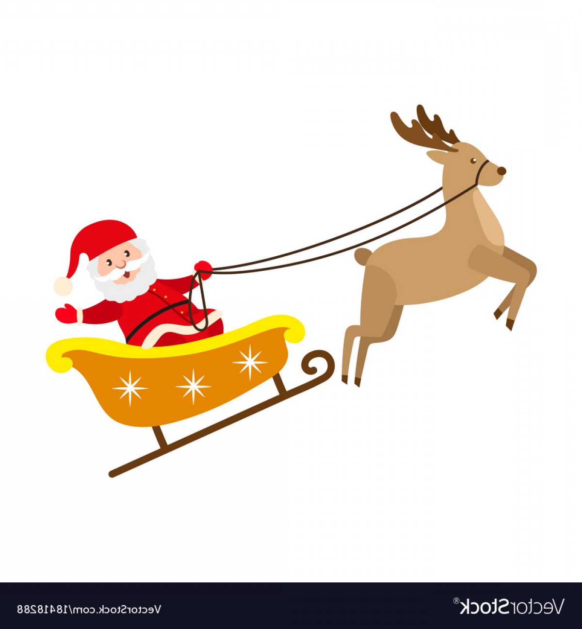 1200x1296 Santa Sled Vector Wallkeeper