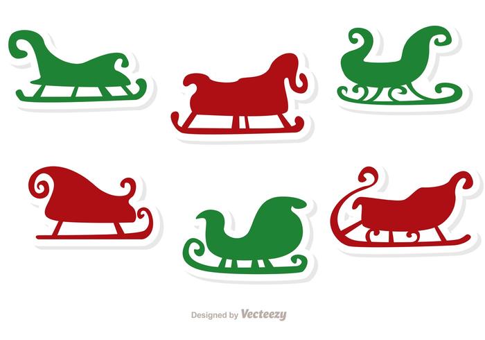 700x490 Santa Sleigh Vector Pack