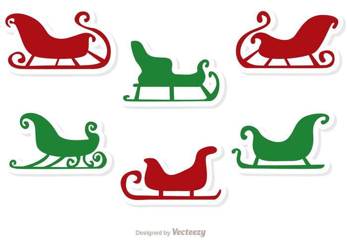 700x490 Santa Sleigh Vector Pack