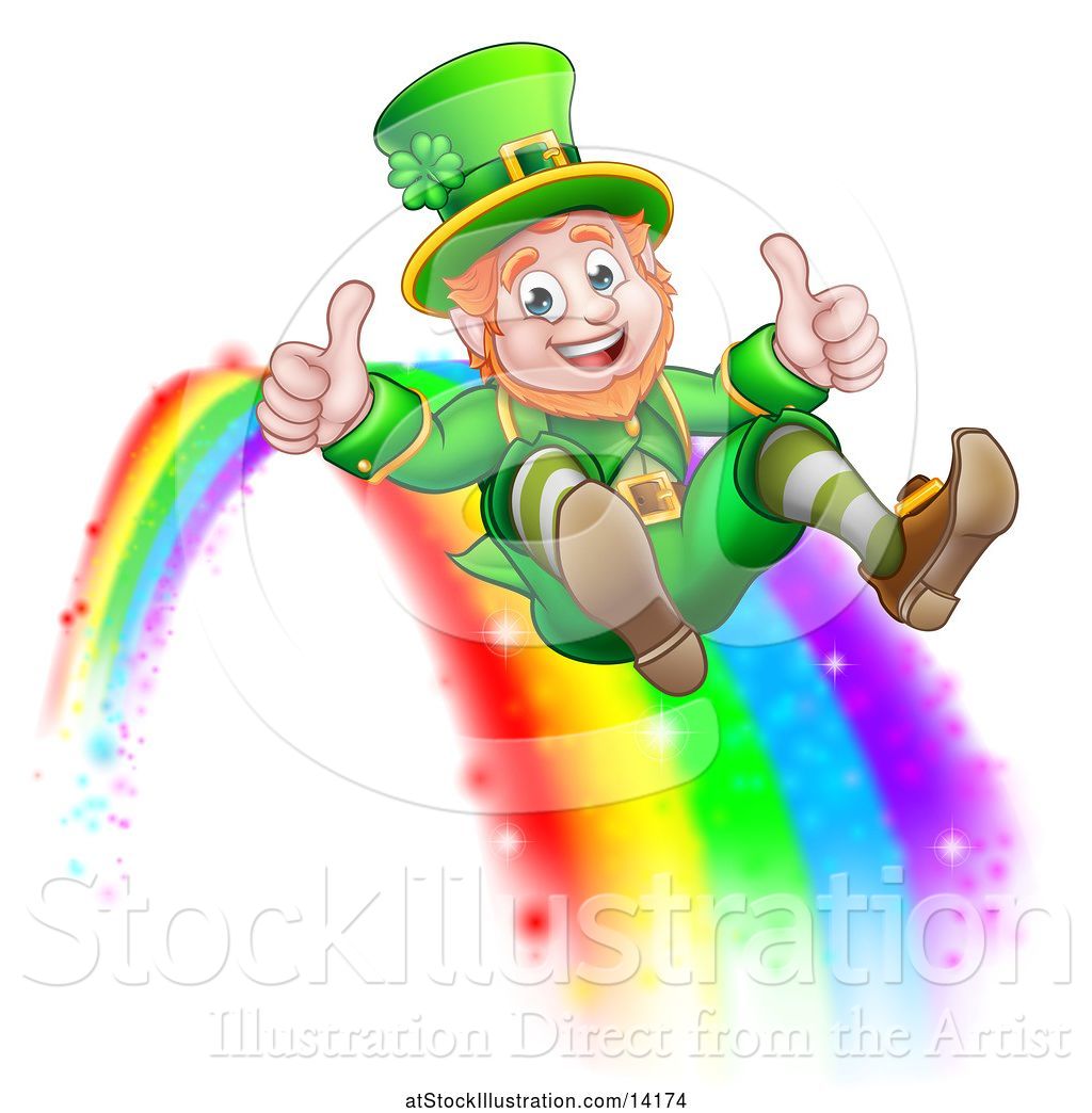 Vector Illustration Of St Patricks Day Leprechaun Giving Two 1024x1044 Vector Illustration Of St Patricks Day Leprechaun Giving Two