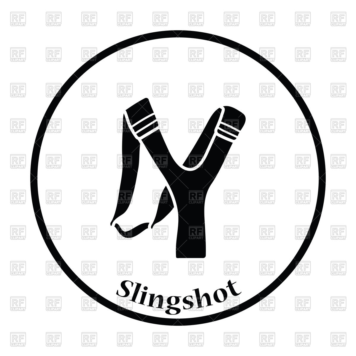 1200x1200 Hunting Slingshot Icon Vector Image Of Signs, Symbols, Maps