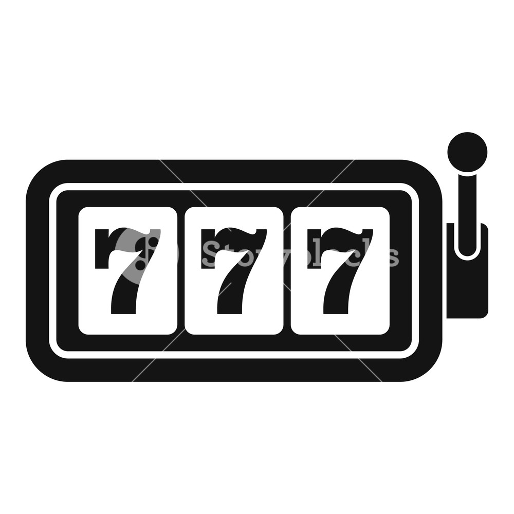 1000x1000 Lucky Seven On Slot Machine Icon Simple Illustration Of Lucky