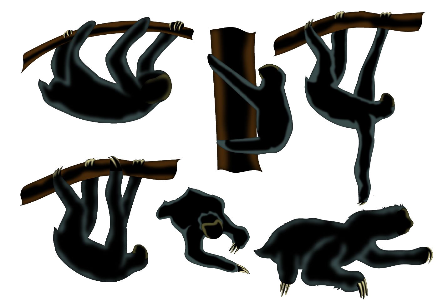 1400x980 Sloth Animal Silhouette Vector Choose From Thousands Of Free