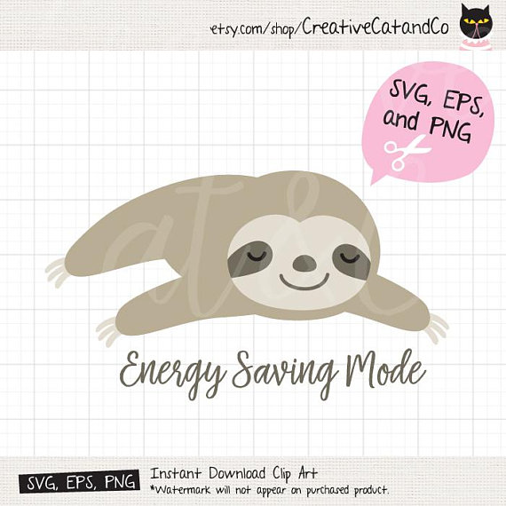 570x570 Sloth Dxf Cute Sloth For Cricut Or Silhouette