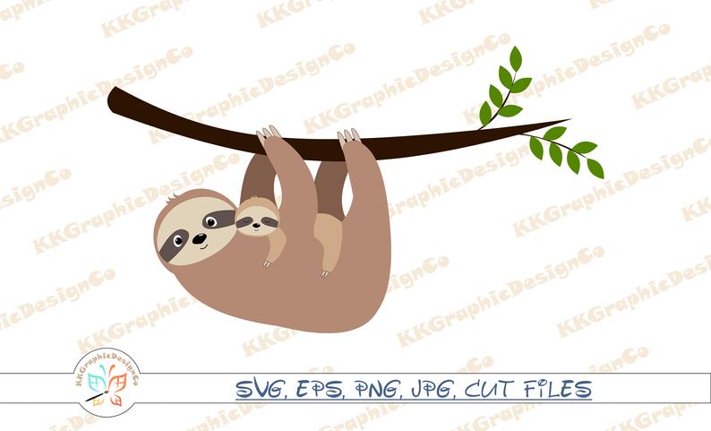 794x481 Soth Baby Sloth Sloth Clipart Sloth I Love You Mom Etsy