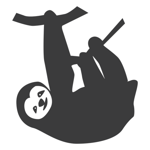 512x512 Tree Sloth Branch Silhouette