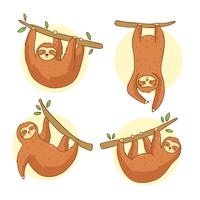200x200 Sloth Free Vector Art