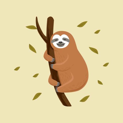 490x490 Sloth Vector Illustration