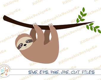 340x270 Sloth Vector Etsy