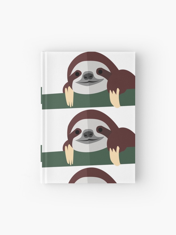 750x1000 Chillin' Sloth Vector Art Hardcover Journal