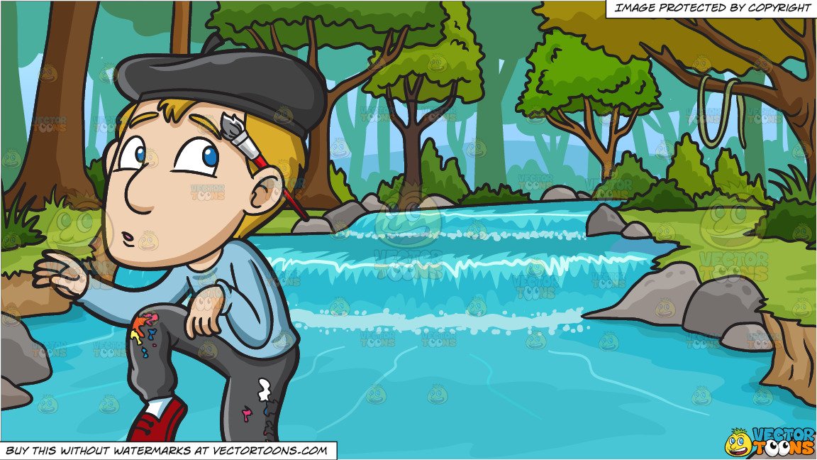 1152x648 A Painter Trying To Get Away Slowly And River Running Through