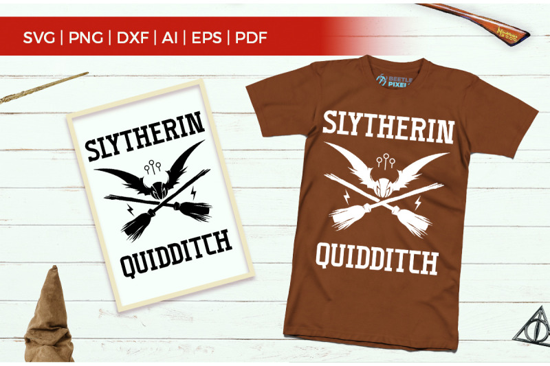 Slytherin Quidditch Vector 800x533 Slytherin Quidditch Vector