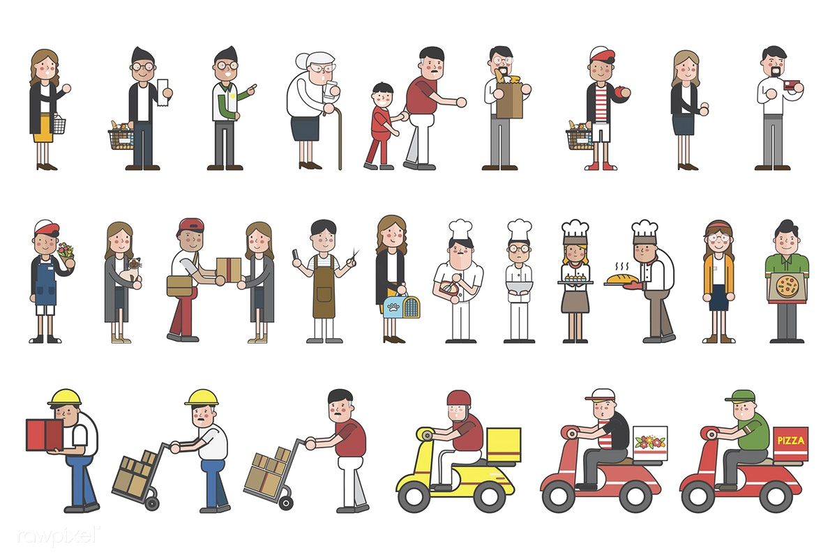 1200x799 Illustration Of Small Business Vector Set Premium Image