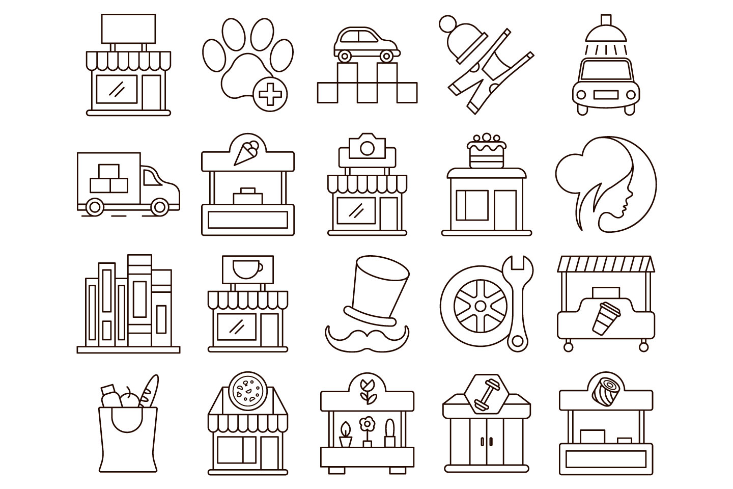 1440x960 Small Business Vector Free Icon Set