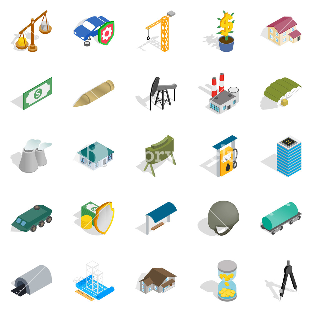 1000x1000 Small Business Icons Set Isometric Set Of Small Business