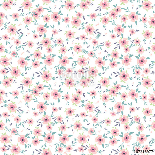 Vector Floral Seamless Pattern In Liberty Style Cute Print 500x500 Vector Floral Seamless Pattern In Liberty Style Cute Print