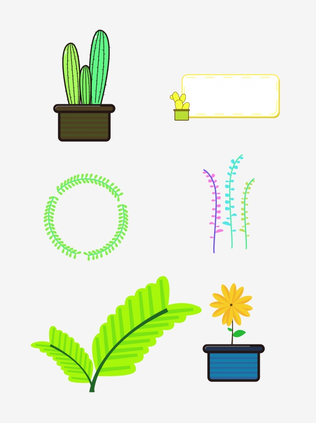 640x856 Design Element Plant Set Illustration Plant Element Plant,cactus