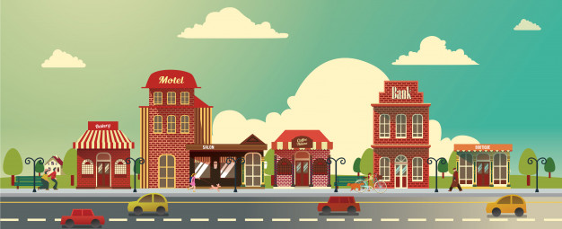 Small Town Vector Premium Download 626x255 Small Town Vector Premium Download