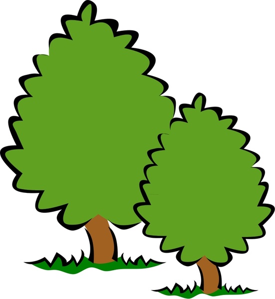 551x600 Small Trees Bushes Free Vector In Open Office Drawing