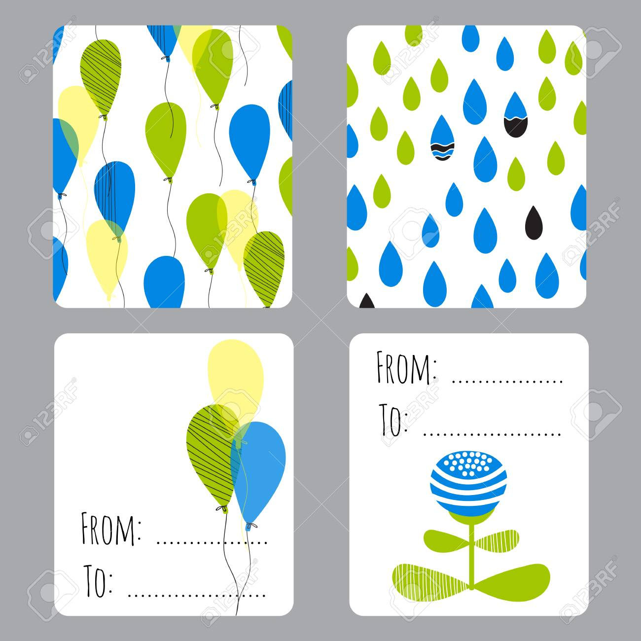 1300x1300 Vector Set Of Small Card Templates With Place For Text