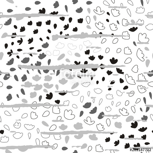 500x500 Vector Organic Seamless Abstract Background, Botanical Motif