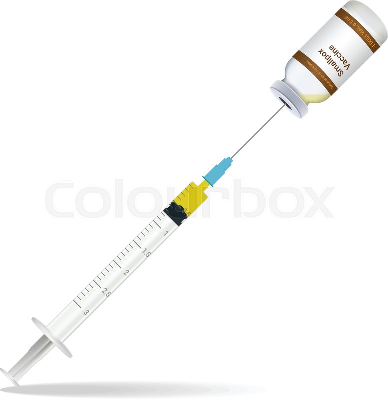 777x800 Immunization, Smallpox Vaccine Syringe Stock Vector Colourbox