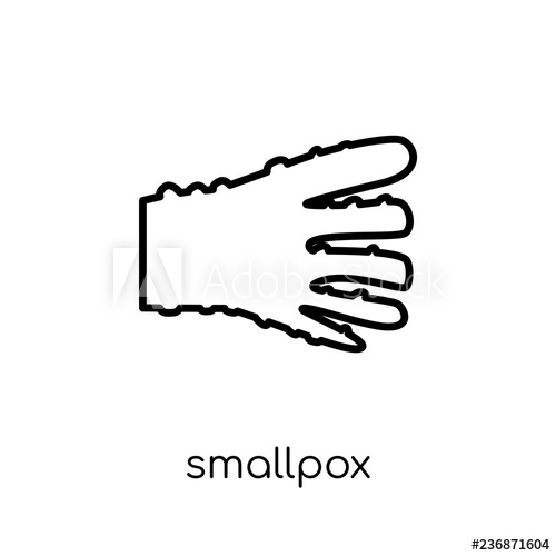 500x500 Smallpox Icon Trendy Modern Flat Linear Vector Smallpox Icon