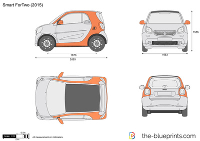 400x283 Smart Fortwo Vector Drawing