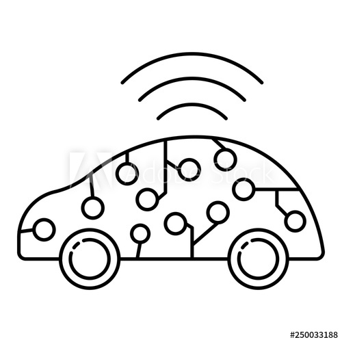 500x500 Smart Car Icon Outline Smart Car Vector Icon For Web Design
