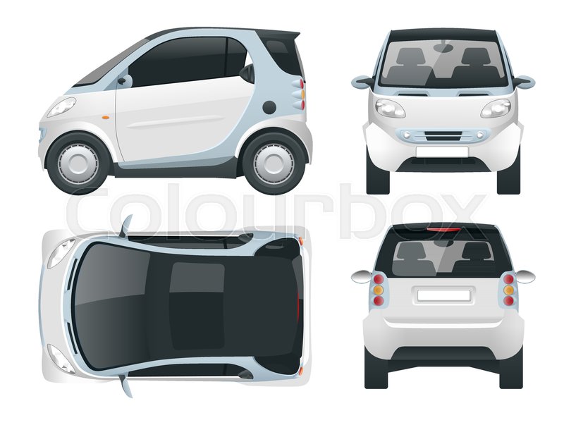 800x603 Vector Compact Smart Car Small Stock Vector Colourbox
