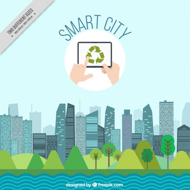626x626 Smart City Landscape Background Vector Free Download