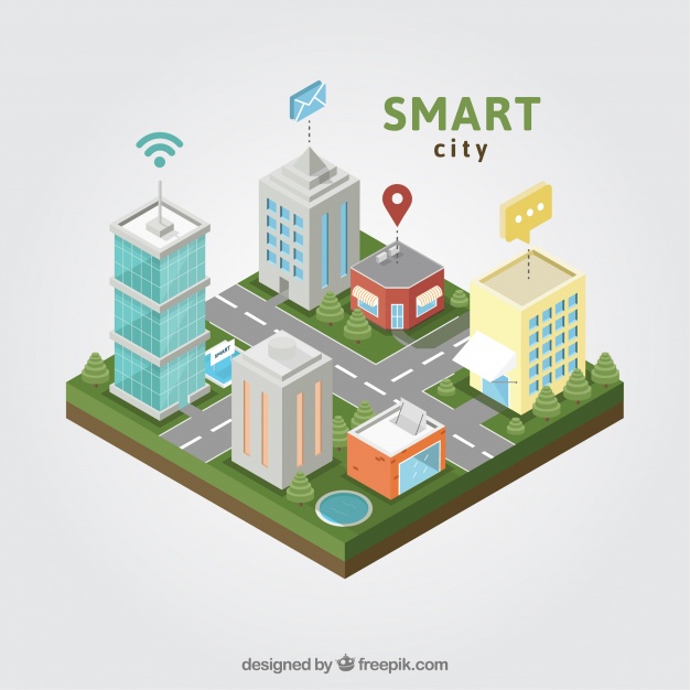 626x626 Smart City Top View Vector Free Download