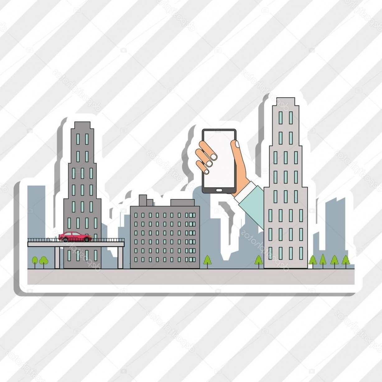 1228x1228 Stock Illustration Smart City Vector Design Editable Hoodamathrun