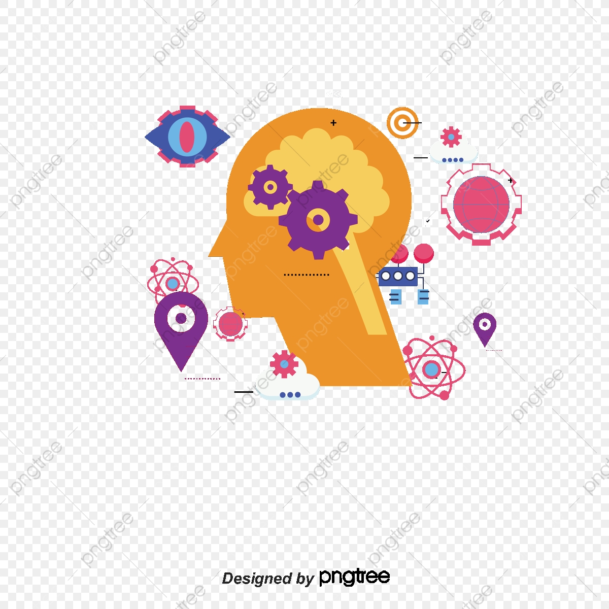 1200x1200 Vector Smart Brain, Smart Person, Brain Wisdom, Idea Png