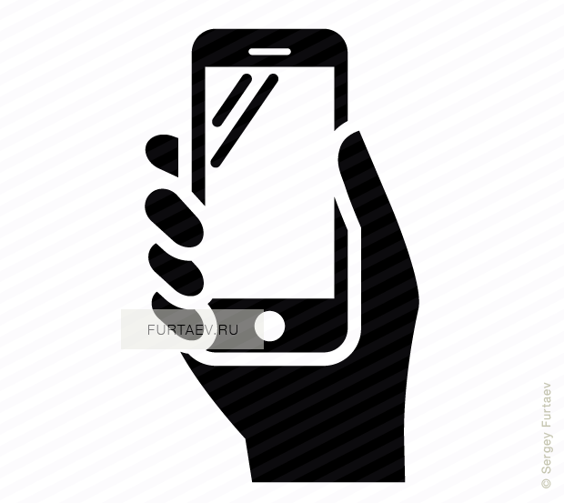 620x553 Phone In Hand Vector Icon